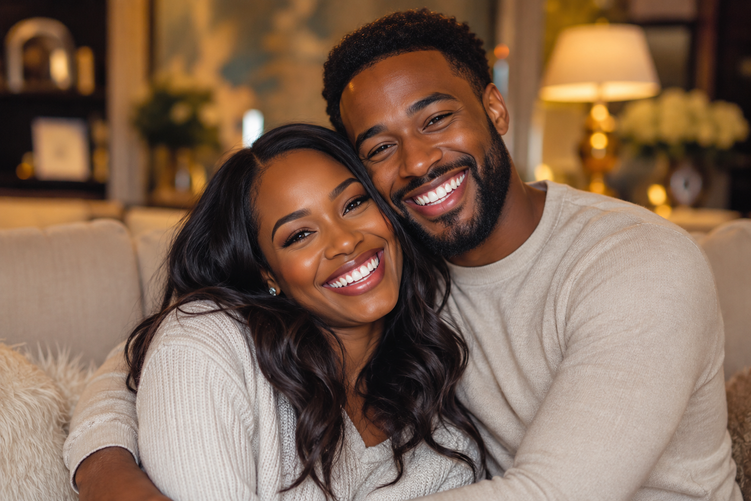 Happy couple representing love and relationship guidance from Global Psychic Network
